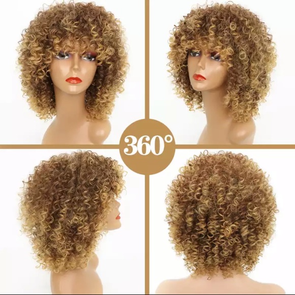 Very Soft Ombre Blonde Curly Wig - Picture 3 of 4